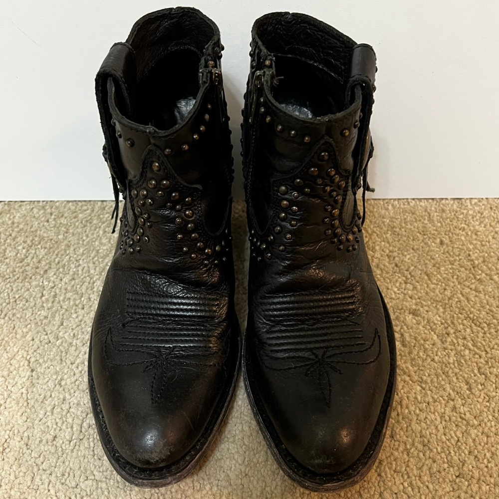 Liberty Black Distressed Ankle Boot